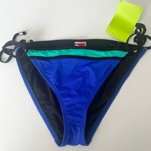 New Puma Women’s Swimwear Blue Bikini Bottom, Sz L, NWT